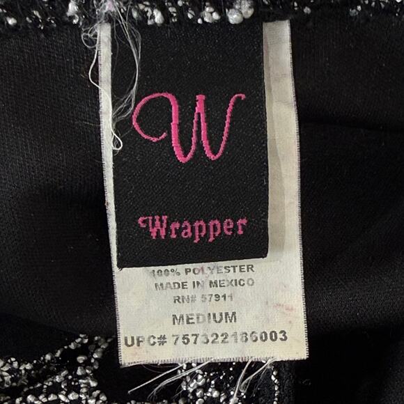 90s Y2k Floral Metallic Flare Sleeve Top Whimsigoth Romantic Goth Dark Fairy M - Picture 6 of 7